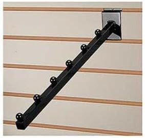 6-Ball Tube Waterfall Faceout in Black for Slatwall - Pack of 10