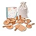 MONT PLEASANT Play Kitchen Accessories Montessori Wooden Toys Kids Kitchen Toy Set Cookware Plates Dishes Pots Pans Cooking Playset 15 Pieces Sensory Toys for Toddlers Girls Boys with Storage Bag
