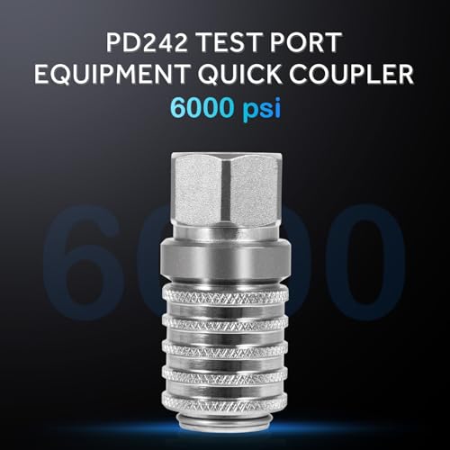 Image of PD242 Series PD Steel Test Port and Diagnostic Equipment Quick Coupler with Female Pipe Thread, 1 /8 inch Body Size, 1 /4 inch-18 NPTF Thread Size, 2.12 inch Length (Pack of 2)