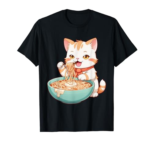 Ramen Cat Kawaii Anime Japanese Kawaii Neko T-Shirt