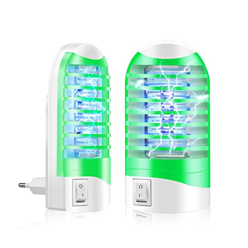 FISHOAKY Enchufe antimosquitos eléctrico, lámpara antimosquitos con luz UV, Alta eficiencia, insecticida eléctrica, para...