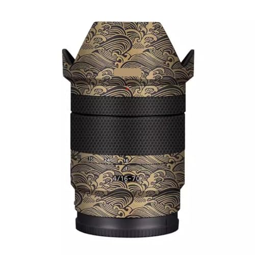 Protection vinyle Sony E 16-70mm F4 ZA film anti-rayures haut de gamme pour objectif or ondulé