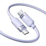 toocki USB C ケーブル 2M 60W シリコン素材 パープル PD/QC 急速充電 タイプC 絡まない 断線防止 充電cable 結束バンド付き iPhone 17/iPhone 16/iPhone 15/Plus、MacBook Air/Pro、Galaxy、SwitchなどUSB-Cデバイスに対応
