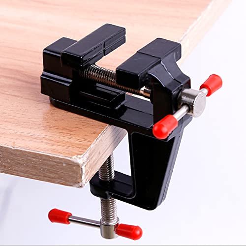 Eyech Mini Table Clamp Portable Work Bench Vise, Small Bench Vice Aluminum Miniature Jewelers Hobby Clamps Craft Repair Tool #TOP4