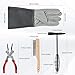 Worldity 4-Piece Welding Slag Removal Tool Set - 10 Inch Chipping Hammer with Coil Spring Handle, Multi-Functional Pliers, Wire Brush, Welding Gloves