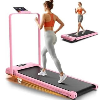 ANCHEER Treadmill with Handles, 3.0 HP Foldable Walking pad with 12% Incline, 320 lbs Capacity-Portable Under Desk Folding Treadmills for Home Small with Widened Belt/Remote Control