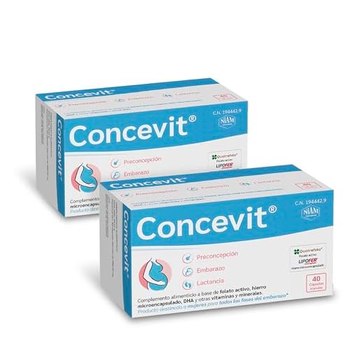 Pack 2 cajas | Vitaminas Embarazo con Ácido Fólico | Folato activo, Hierro, Omega-3 y nutrientes | Fertilidad Mujer | Pastillas Concepción, Gestación y Lactancia | Concevit