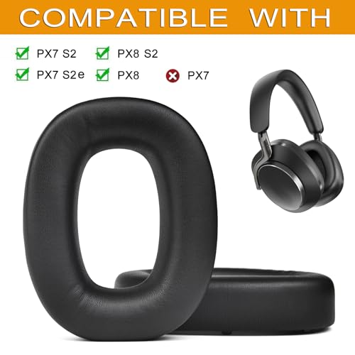 defean PX8 / PX7 S2 nauszniki nauszniki wymienne etui kompatybilne z Bowers & Wilkins PX8 / PX7 S2 bezprzewodowe słuchawki z redukcją szumów, pianka z redukcją szumów o wysokiej gęstości