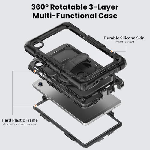 Protection Samsung Galaxy Tab A9+ Plus 11" rotative avec porte-crayon