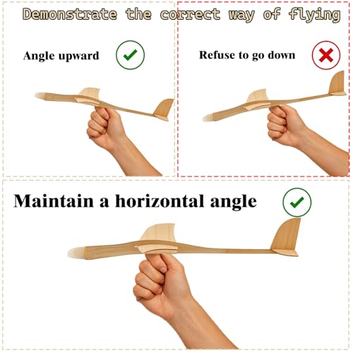 Barsha Space Balsa Wood Airplane Toys Set | Wooden Airplane Kits | 1 Set Balsa Wood Glider Planes Model Toy Airplane Kits | Classic Toys for Adult