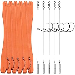 Aparejo Surfcasting 2 Anzuelos THKFISH Rig Pesca Anzuelos para la Pesca con Plomo - Aparejos de líder para Pesca (Anzuelos #1, Plomo 10g)