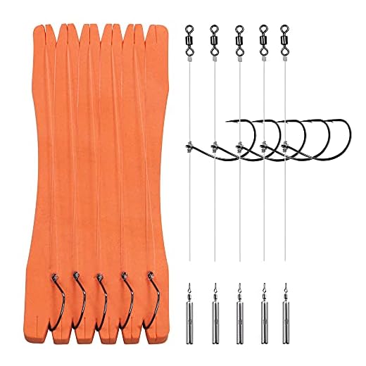 THKFISH Fishing Ready Tied Rigs Drop Shot Rig with Wacky Rig Hooks Drop Shot Weights Swivel Wire Leader Line Rigs Bass Fishing Rigs 5PCS (Drop Shot Hook 1/0#, Sinker 1/6 oz)