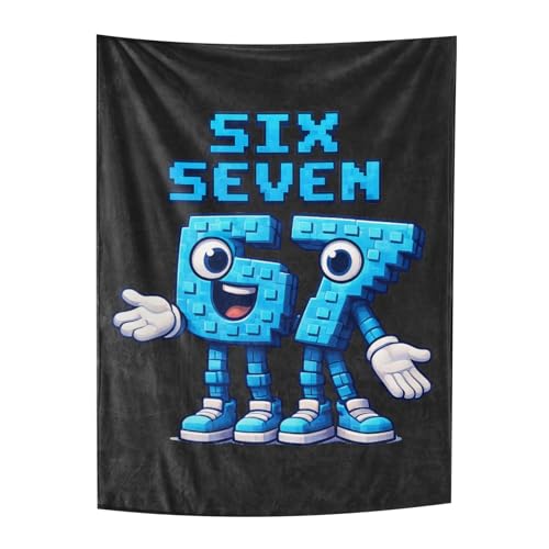 67 Six Seven Funny 6 7 Meme Men Women Kids Fall Blanket Gifts for Women Thick Warm Bedding