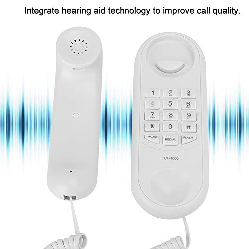 Festnetztelefon, TCF - 1000 Festnetztelefon Wand Zweifachgebundenes Schnurgebundenes Telefon Hoteltelefon Festnetz Festnetz Weiß für das Home Office des Hotels