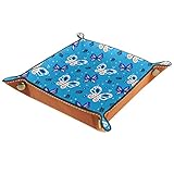MULTI DESIGN Surtble per archiviazione e gioco. Questo vassoio quadrato con 4 bottoni automatici agli angoli è facile da piegare e aprire. È la scelta perfetta per evitare che i tuoi dadi si muovano durante i giochi. Perfetto per sistemare ordinatamente la tua chiave orologio gioielli tappi per le orecchie cellulare cosmetici per monete pennelli per il trucco penne occhiali bottoni perline strumenti artigianali semi e altri piccoli oggetti che di solito sono sparsi ovunque.