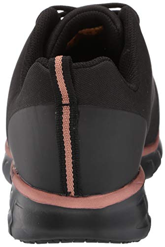 Skechers Women's Lace Up Athletic Safety Toe Industrial Shoe, Black/Gold, 8 #TOP2