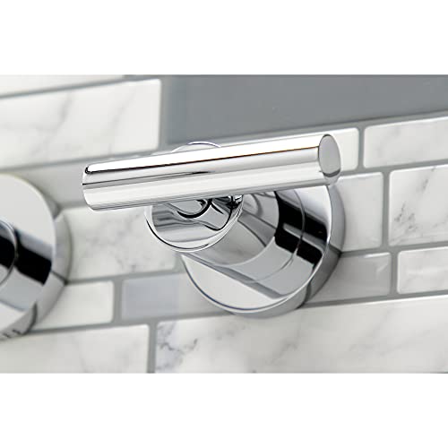 Kingston Brass KS8051CML Manhattan Two-Handle 3-Hole Wall Mount Roman Tub Faucet in Polished Chrome by Kingston Brass - Image 2