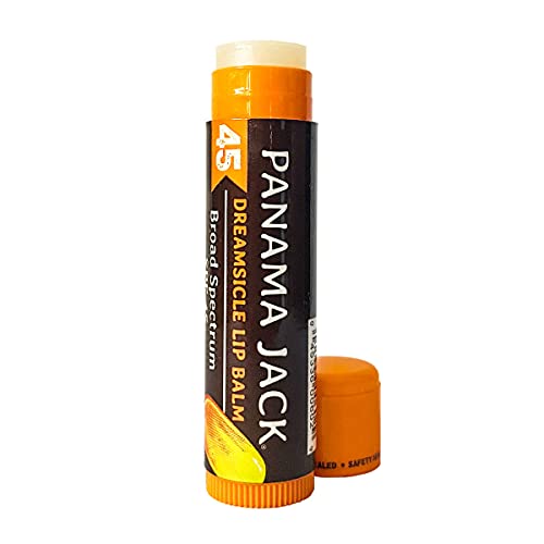 Panama Jack Sunscreen Lip Balm - Spf 45, Broad Spectrum Uva-Uvb Sunscreen Protection, Prevents & Soothes Dry, Chapped Lips, Dreamsicle, 3-Pack #TOP6