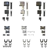 JOSDIOX 20 Sets Size 5 Metal Zipper Latch Slider Retainer Insertion Pin Zipper Bottom Zipper Stopper for Metal Zipper Repair (3 Color 4 Size)