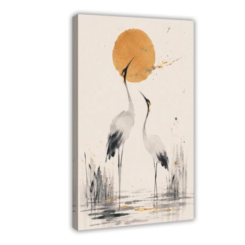 Peinture oiseau minimaliste pour habiller un petit mur vide