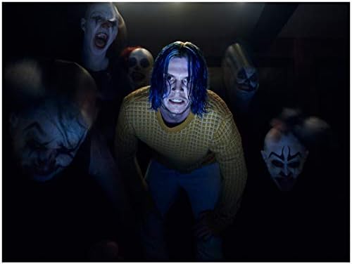 American Horror Story Cult Evan Peters as Kai glaring down with clowns 8 x 10 Inch Photo Thumbnail