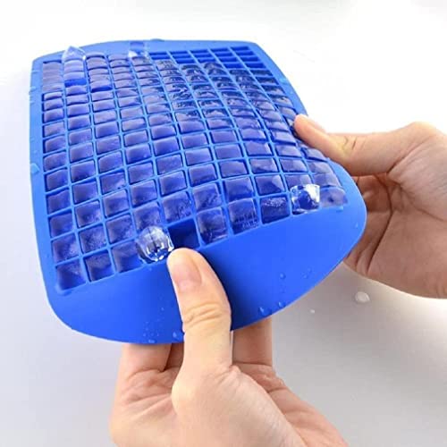 Bandejas de hielo mini silicona 3 pzas azul cuadradas miniatura 2