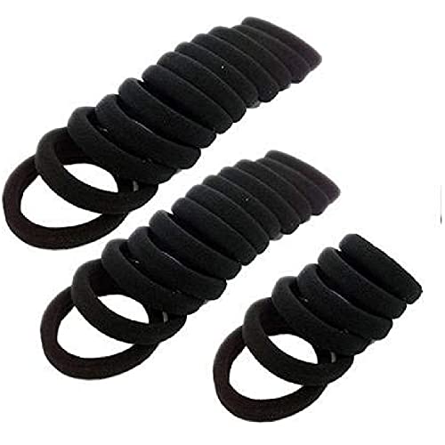 Dhiya fashions & supplies – (Pack of 10) Black hair band cotton rubber Black band Hair bands for women & Girls