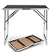 Produktbild eSituro Campingtisch Alu Klapptisch höhenverstellbar 100x60x73-94cm Falttisch Picknicktisch, Tischplatte aus MDF, Schwarz