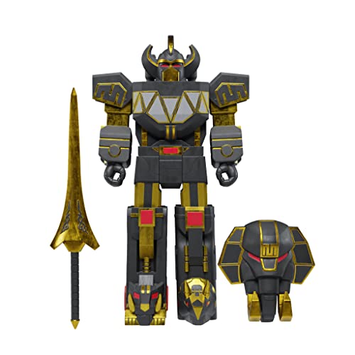 Super7 Mighty Morphin Power Rangers Megazord Black & Gold - 6 In Reaction Figure #TOP1