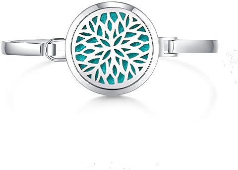 MESINYA New 30mm Ice Flower Aromatherapy/316L s.steel Essential Oils Diffuser Locket bracelet bangle