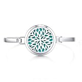 MESINYA New 30mm Ice Flower Aromatherapy/316L s.steel Essential Oils Diffuser Locket bracelet bangle