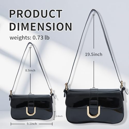 Small Shoulder Bag,Y2K Purse for Women, PU Leather Tote Handbag Clutch Purse with 2 Removable Straps Crossbody Bags2