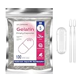 ATLEMISME Leere Gelatinekapseln Größe 5-100 Stück | Leere Kapseln zum Befüllen für Nahrungsergänzungsmittel mit 2 Mikrolöffeln | Hochwertige, luftdicht verpackte Kapseln für Kapselfüller