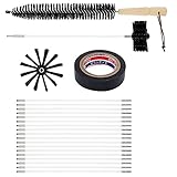 23pcs Kaminbesen Ofenrohrbürste Schornsteinbesen Kehrbesen Nylon Reinigungsbürste Kaminbürste Ofenbürste Milchschlauchbürste Schlauchbürste Ofenwischer Besen Bürste für Ofenrohre