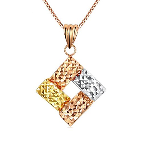 Pendentif cube en or 18 carats GOWE, un bijou de luxe multicolore raffiné pour femme