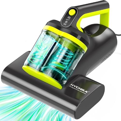 Milbensauger für Matratzen - 16kPa Milbensauger mit UV-C-Licht, Ultraschall,60°C Heißluft,Matratzensauger,doppelter Zyklon,entfernt 99,2% der Allergene für Matratzen,Betten,Sofas