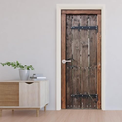 Tizhweqo Pegatina Puerta Junta Pegatinas para Puertas Casa de Campo Adhesivo Vinilo 3D Puerta Pegatina Pared Murales Papel Pintado Poster para Sala de Baño Decorativos 95x215 cm b5066