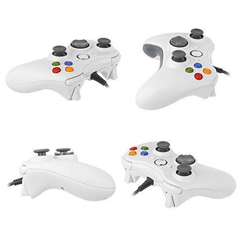 Game Controller,Rottay Usb Game Controller Wired Gaming Gamepad With Shoulders Buttons Joypad For Microsoft Xbox 360 & Windows Pc (White) #TOP1