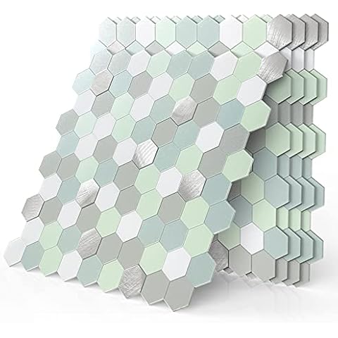 BeNice Mint Green Stick on Tile Stickers Cover