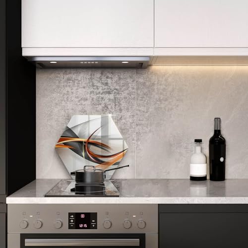 Planche induction verre 40cm Wallfluent au design hectogonal - 4