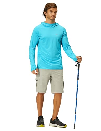 Mens UPF 50+ Long Sleeve Sun Protection Hoodie Swim Shirts Rash Guard for Men UV Protection Fishing Clothing SPF Shirts4