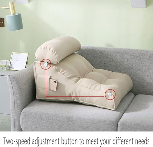 Coussin de lecture pour lit et soutien du dos triangle avec cale nuque réglable - 7