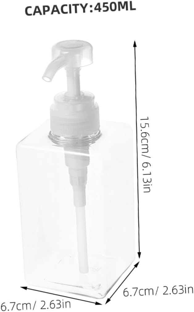 6pc Lotion Dispenser Bottles Pump Sturdy Material Refillable Modern Design Bathroom Kitchen Soap Dispenser