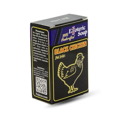 Pai Joao: Sapone esoterico Gallina Nera Pai Joao – Pulizia energetica e protezione – 100 g – Ingredienti Naturali – Rituale afro-brasiliano
