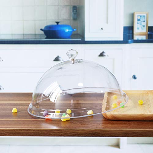 Cabilock – 2 peças de capa de acrílico para alimentos, cúpula de bolo, capa de cobertura para sobrem