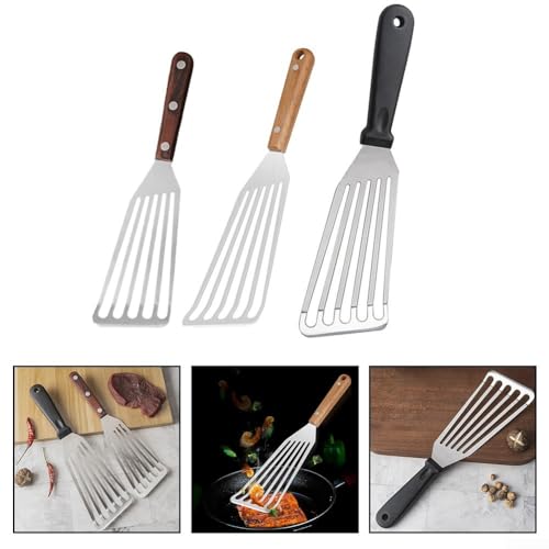 Durable Stainless Steel Fish Turner, Versatile Kitchen Frying Tool with Wooden Handle for Effortless Cooking - Image 6