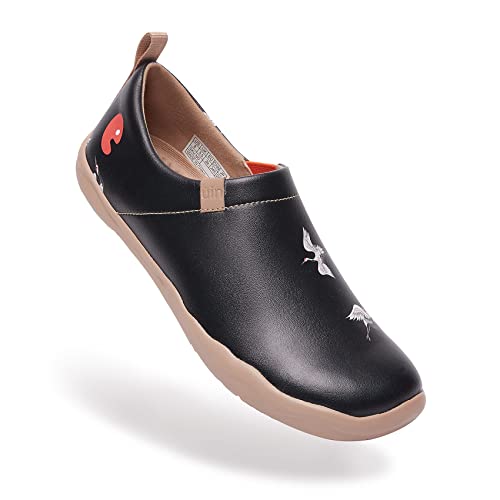 Uin Men's Walking Travel Shoes Slip On Microfiber Casual Loafers Lightweight Comfort Art Painted Fashion Sneaker Crane In Dark Men (8) #TOP6