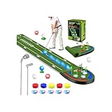 VATOS Golf Putting Mat Indoor for Kids - Golf Game Set with LED Balls, Glow Holes, Irons & Putters, Portable Putting Green Outdoor for Home Backyard Party, Golfs Toy Gifts for Kids 6-14