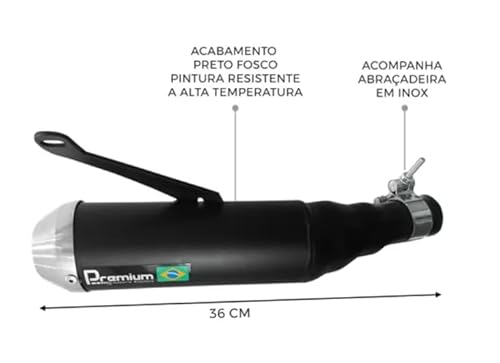 Escapamento Cb Twister 2015 Até 2022 Esportivo Preto Moto Ca