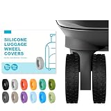 10-Pack Upgrade Luggage Wheel Covers, Silicone Protective Covers for 2-2.4" Suitcases Spinner Wheel, Wear-Resistant, Anti-Noise, Thickened Protector, Travel Accessories(Black)